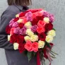 51 роза микс 60см