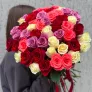 51 роза микс 60см
