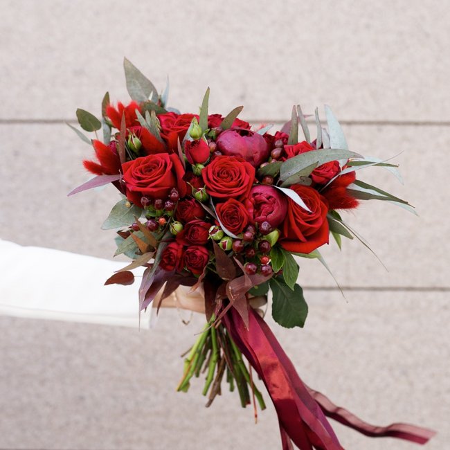 Свадебный букет "Фламенко" - салон «Цвет настроения» в Уфе