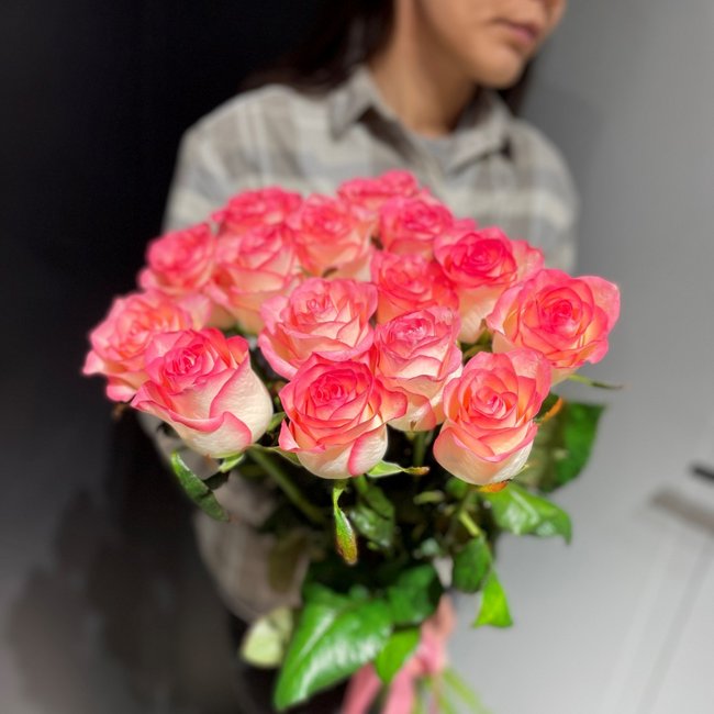 Российские розовые розы - салон «Цвет настроения» в Уфе 14810