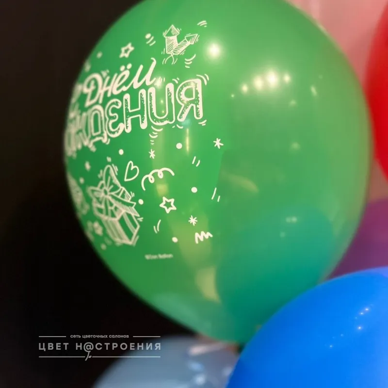 Шарик гелиевый «С днем рождения»