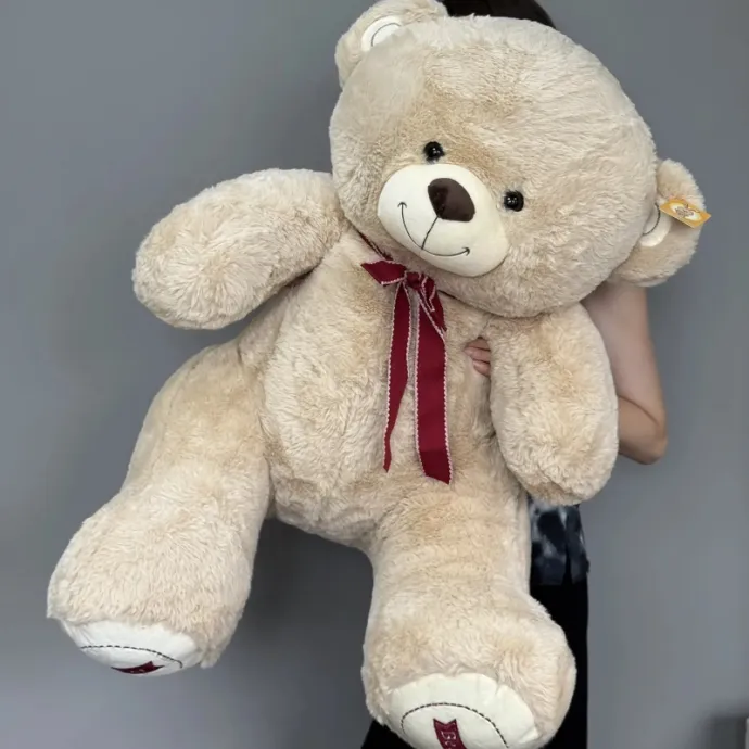 Мягкий медведь кофейный