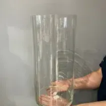 Высокая ваза из стекла