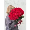 25 красных роз 60см