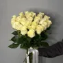 25 белых роз 60см