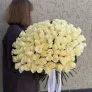101 белая роза 60см