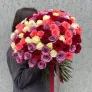 101 Эквадорская роза микс 50см
