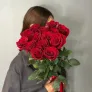15 красных роз Эквадор 60см