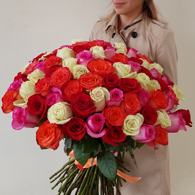 101 Эквадорская роза - салон «Цвет настроения» в Уфе 9815