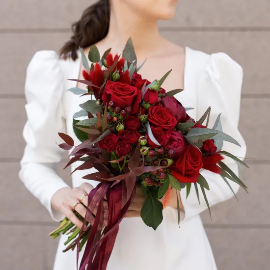 Свадебный букет &laquo;Фламенко&raquo; от интернет-магазина цветов в 
