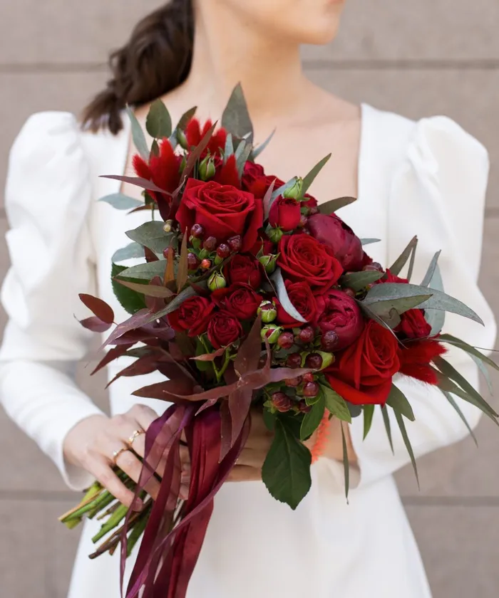 Свадебный букет &laquo;Фламенко&raquo; от интернет-магазина цветов в 