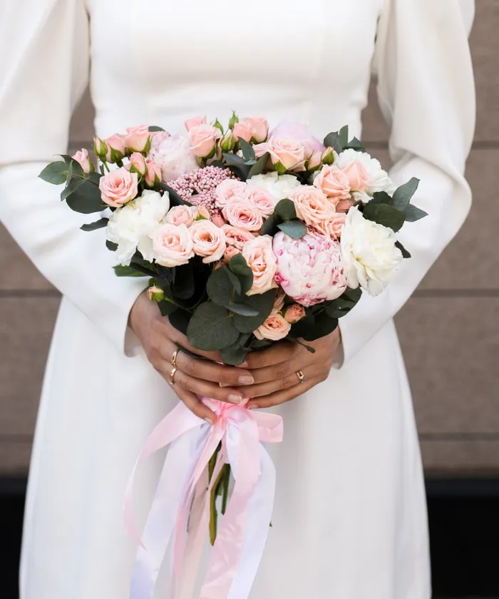 Свадебный букет &laquo;Малиновый сорбет&raquo; от интернет-магазина цветов в 