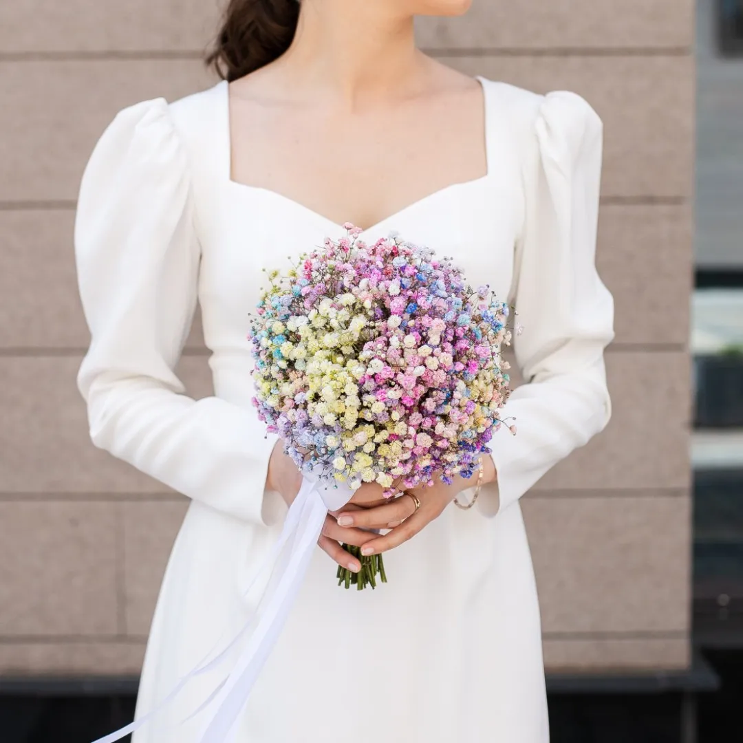 Свадебный букет «Радужные переливы» от интернет-магазина цветов в 