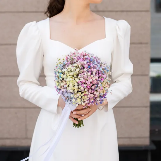 Свадебный букет &laquo;Радужные переливы&raquo; от интернет-магазина цветов в 