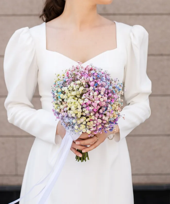 Свадебный букет &laquo;Радужные переливы&raquo; от интернет-магазина цветов в 