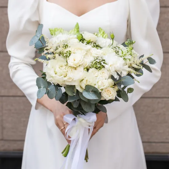 Свадебный букет &laquo;Взбитые сливки&raquo; от интернет-магазина цветов в 