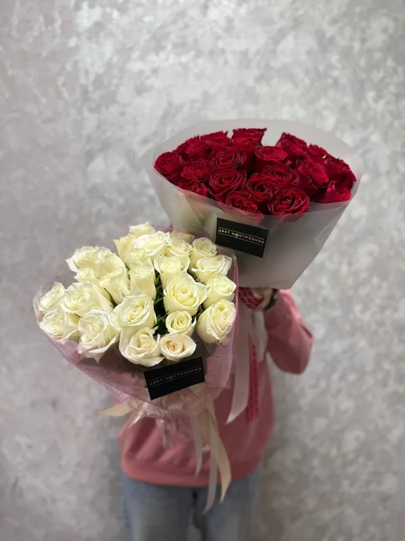 Роза Кения в упаковке от интернет-магазина цветов в 