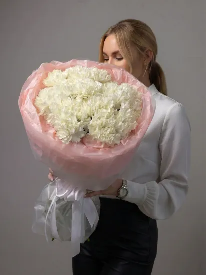 Белые диантусы &laquo;Нежное облако&raquo; от интернет-магазина цветов в 