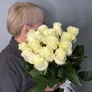Белые розы Эквадор 60см