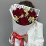 Французские розы с ромашками в упаковке