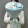 Сборный букет с голубой гортензией и диантусами
