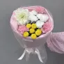 Букет учителю на 1 сентября с георгином и хризантемами