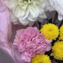 Букет учителю на 1 сентября с георгином и хризантемами
