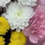 Букет учителю на 1 сентября с георгином и хризантемами