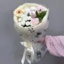 Букет учителю с гермини, хризантемами и альстромерией