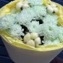 Букет №1 из желтых хризантем с хлопком