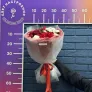 Букет №4 с красной французской розой и хризантемой