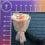 Букет №5 с розовой французской розой и хризантемой