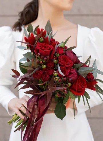 Свадебный букет &laquo;Фламенко&raquo; от интернет-магазина цветов в 